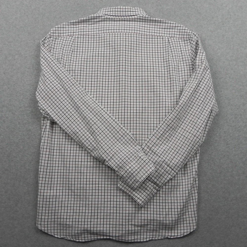 J.Crew Button Up Shirt Mens L Slim Flex Washed Check Long Sleeve Pocket